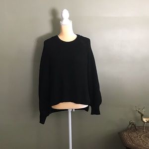 Madewell Black Baloon Sleeve Sweater